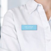 Simple Basic Sky Blue Minimal Modern  Namenschild