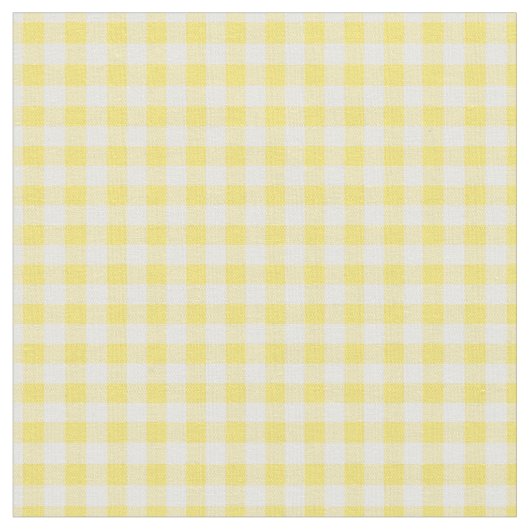 Simple Basic Sunny Yellow Gingham Stoff (Nahaufnahme)