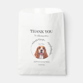 Simple Basset Hound Hochzeit Danke, dass Sie die B Geschenktütchen (Vorderseite)