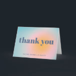Simple Bat Mitzvah Celestial Blue Personalisiert Dankeskarte<br><div class="desc">Personalisierte einfache Bold Typografie Celestial Pastel Blue Modern Dankeschön Karte</div>