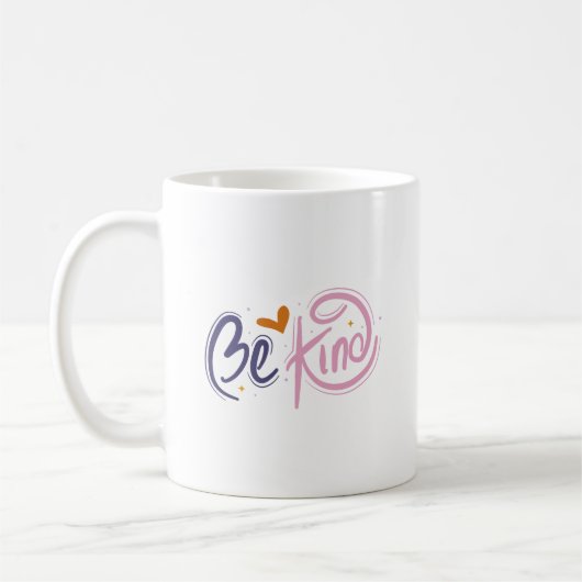 Simple Be Kind Inspirational Pastel Quote Self Kaffeetasse (Links)