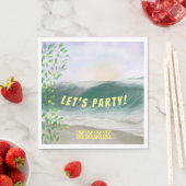 Simple Beach Birthday Picnic Serviette (Beispiel)