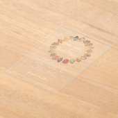 Simple Beach Blue Ocean Seashell Wedding Acryleinladungen (Ablage )