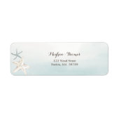 Simple Beach Dusty Blue Persönliche Rücksendeadres (Vorne)