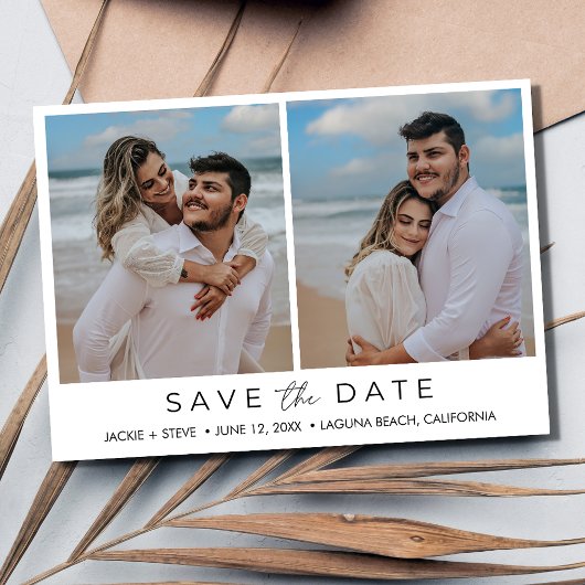 Simple Beach Foto California Wedding Save The Date