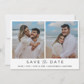 Simple Beach Foto California Wedding Save The Date (Vorderseite)