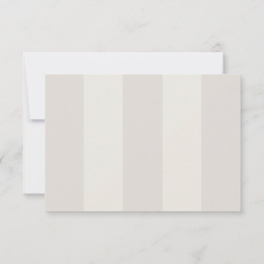 Simple Beach Sand Cabana Stripes Wedding RSVP (Rückseite)