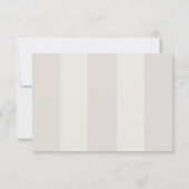 Simple Beach Sand Cabana Stripes Wedding RSVP Karte (Rückseite)
