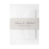 Simple Beach Sand Personalized Wedding Einladungsbanderole (Vorderseite Beispiel)