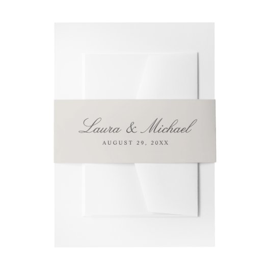 Simple Beach Sand Personalized Wedding Einladungsbanderole (Vorderseite Beispiel)