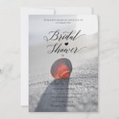 Simple Beach Seashell Brautparty Einladung (Vorderseite)