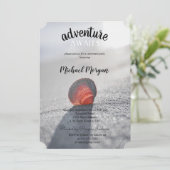 Simple Beach Seashell Retirement Party Einladung (Stehend Vorderseite)