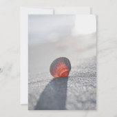 Simple Beach Seashell Wine Glass Retirement Einladung (Rückseite)