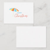Simple Beach Themed Weihnachtskarte Mitteilungskarte (Vorne/Hinten)