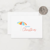 Simple Beach Themed Weihnachtskarte Mitteilungskarte (Vorderseite/Rückseite Beispiel)