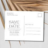 Simple Beach Vow Renewal Save the Date Ankündigungspostkarte