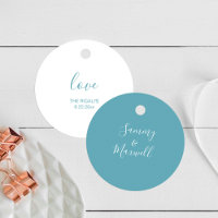 Simple Beach Wedding Favor Tags