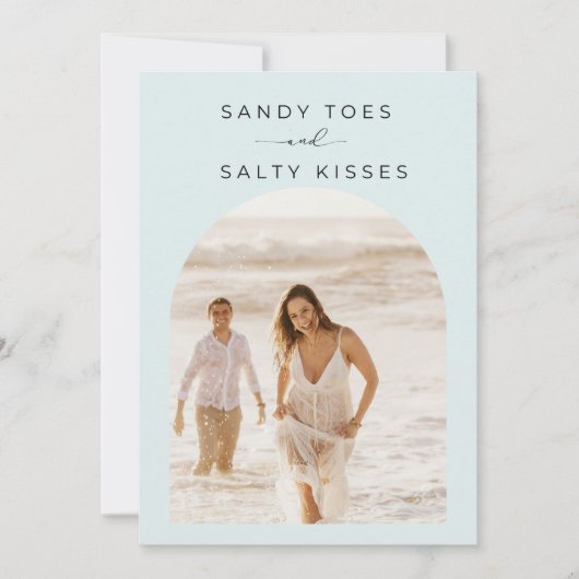 Simple Beach Wedding Foto Save the Date (Vorderseite)