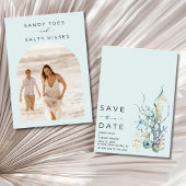 Simple Beach Wedding Foto Save the Date