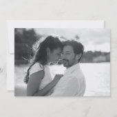 Simple Beach Wedding Foto Save the Date (Rückseite)