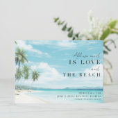 Simple Beach Wedding Foto Save The Date (Stehend Vorderseite)