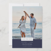 Simple Beach Wedding Foto Save the Date Einladung (Vorderseite)