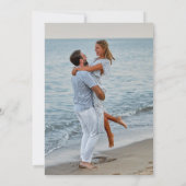 Simple Beach Wedding Foto Save the Date Einladung (Rückseite)