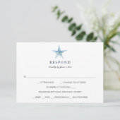 Simple Beach Wedding RSVP Cards (Stehend Vorderseite)