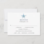Simple Beach Wedding RSVP Cards Karte (Vorderseite)