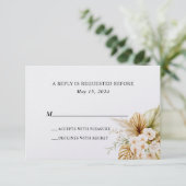 Simple Beach Wedding RSVP Karte (Stehend Vorderseite)