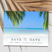 Simple Beach Wedding Save the Date Ankündigungspostkarte