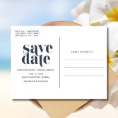 Simple Beach Wedding Save the Date Ankündigungspostkarte