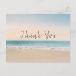 Simple Beach Wedding Vielen Dank Postcard Postkarte