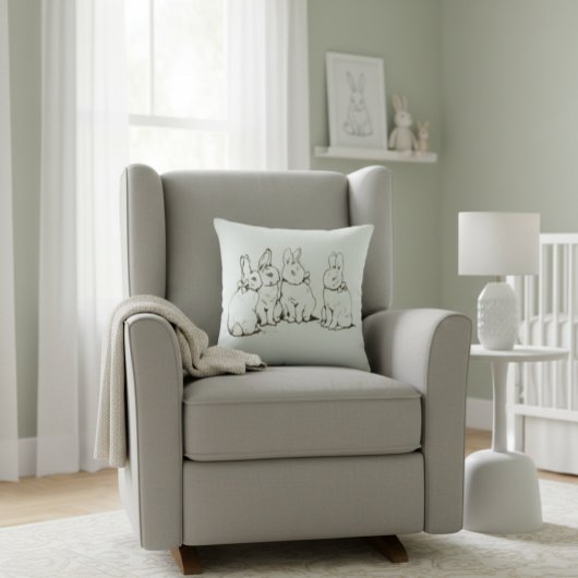 Simple Beatrix Potter Bunny Kinderzimmer Kissen