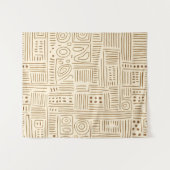 Simple Beige Japandi Wandteppich (Vorderseite (Horizontal))