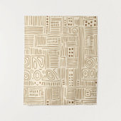 Simple Beige Japandi Wandteppich (Vorderseite)