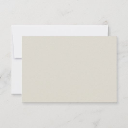 Simple Beige Wedding RSVP (Rückseite)