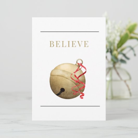 Simple BELIEVE mit Jingle Bell Christmas (Stehend Vorderseite)