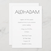 SImple benennt Hochzeitseinladungen Einladung (Vorne/Hinten)