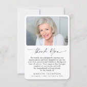 Simple Bereavement Funeral Memorial Photo Dankeskarte (Vorderseite)