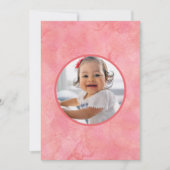 Simple Berry First Pink Birthday Foto Strawberry Dankeskarte (Vorderseite)