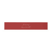 Simple Berry Red Invitation Bly Band (Flach)