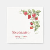 Simple Berry Sweet Strawberry Baby Dusche Serviette (Vorderseite)