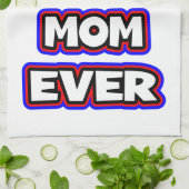 Simple Best dog mom ever typography  Geschirrtuch (Gefaltet)