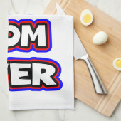 Simple Best dog mom ever typography Geschirrtuch (Viertel Falte)