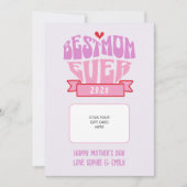Simple Best Mom Ever Retro Pastel Gift Card Holder Einladung (Vorderseite)
