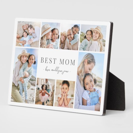 Simple Best Mom Photo Collage Fotoplatte (Seite)