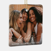 Simple Besties Create Your Own Photo Modern Script Keramikornament (Rechts)