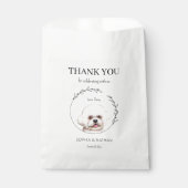 Simple Bichon Frise Wedding Danke, dass Sie die Ta Geschenktütchen (Vorderseite)