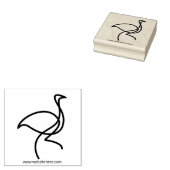 Simple Bird Art Flamingo Gummistempel (Stempel)